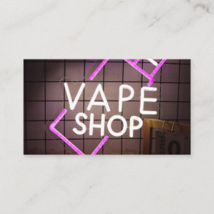Neon Smoke Shop Business Card Visitenkarte