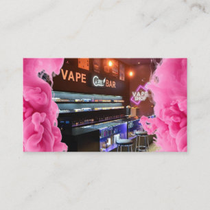 Neon Smoke Shop Business Card Visitenkarte