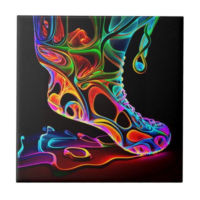 Neon Sneaker Fliese (Vorderseite)