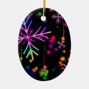 Neon Snow Keramik Ornament