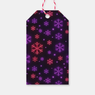 Neon Snowflakes Geschenkanhänger