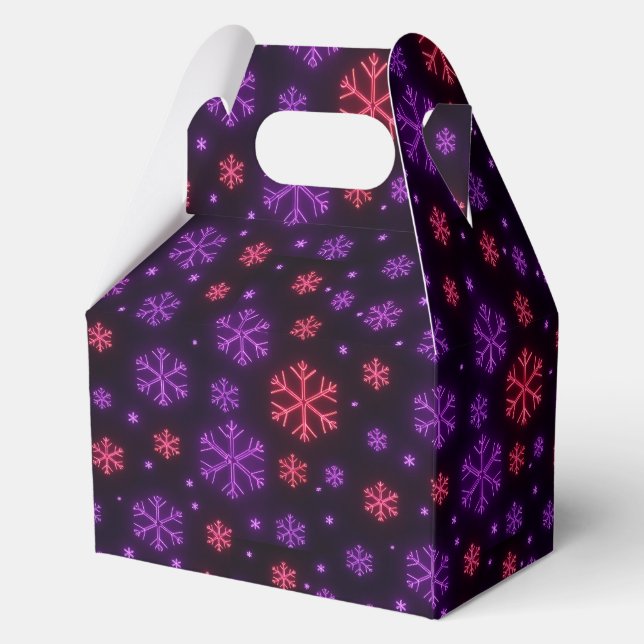 Neon Snowflakes Geschenkschachtel (Rückseite)