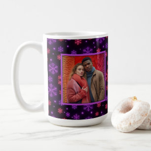 Neon Snowflakes Kaffeetasse