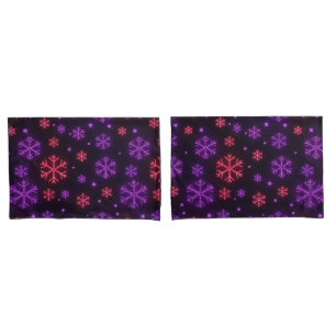 Neon Snowflakes Kissenbezug