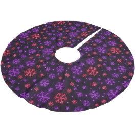 Neon Snowflakes Polyester Weihnachtsbaumdecke