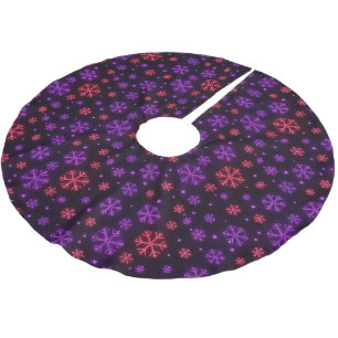Neon Snowflakes Polyester Weihnachtsbaumdecke