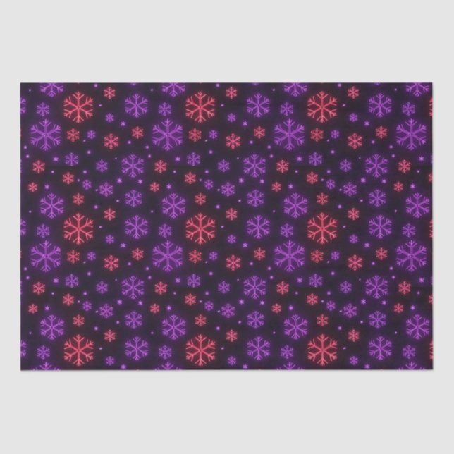 Neon Snowflakes Seidenpapier (Vorderseite)