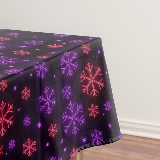 Neon Snowflakes Tischdecke (Beispiel)