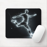 Neon Soccer Player