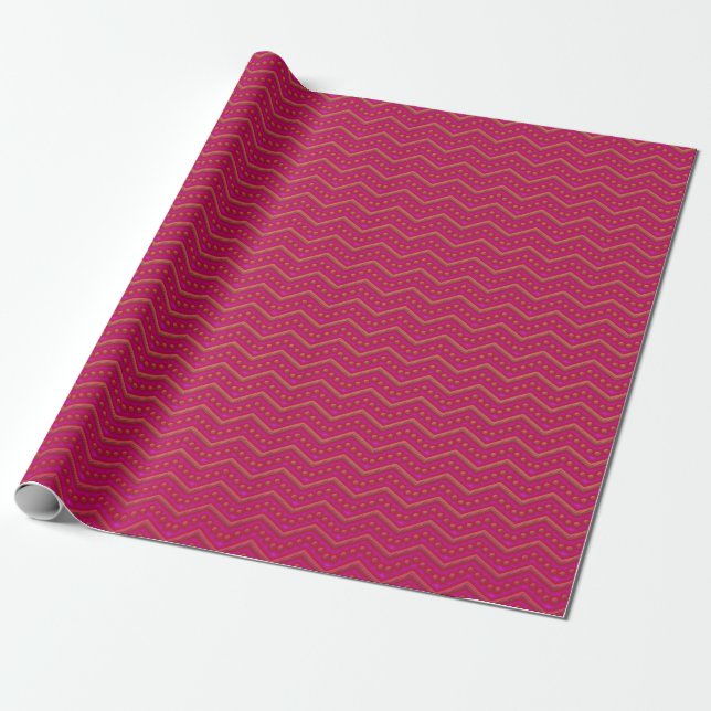 Neon-Sonnenuntergang-Chevron-Muster Geschenkpapier (Ungerollt)