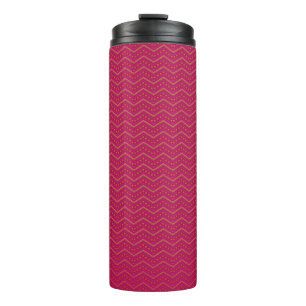 Neon-Sonnenuntergang-Chevron-Muster Thermosbecher