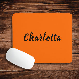 Neon-Sonnenuntergangs-Orange Einfarbig Benutzerdef Mousepad