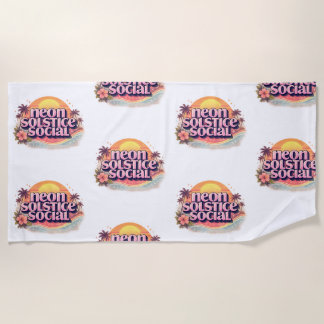 Neon-Sonnenwende-Sozial-Retro | Vintage-Pastell-St Strandtuch