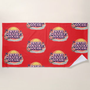 Neon-Sonnenwende-Sozial-Retro Vintage-Pastell-St Strandtuch