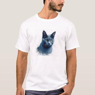 Neon Sorrow: Grunge Russian Blue T-Shirt