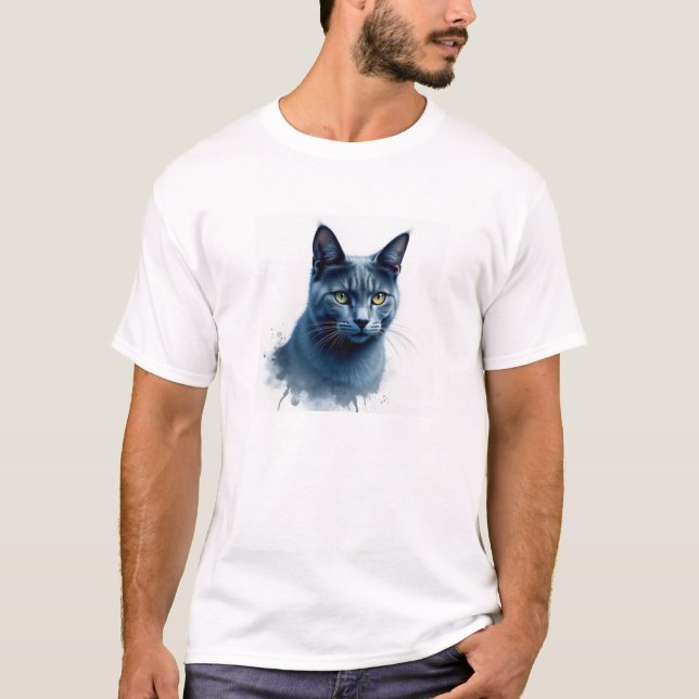 Neon Sorrow: Grunge Russian Blue T-Shirt (Vorderseite)