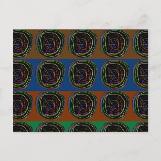 NEON Sparkle Graphic LINE art Postkarte (Vorderseite)