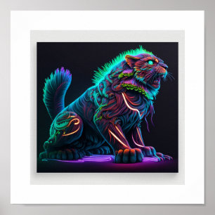 Neon Sphinx Poster