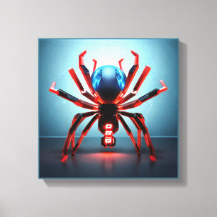 Neon Spider Art Leinwanddruck