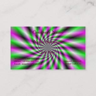 Neon Spinning Wheel Business Card Visitenkarte