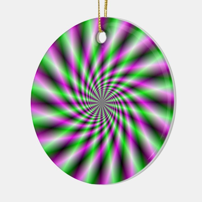 Neon Spinning Wheel Keramik Ornament (Links)