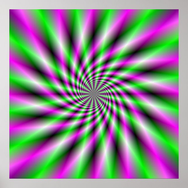 Neon Spinning Wheel Poster (Vorne)