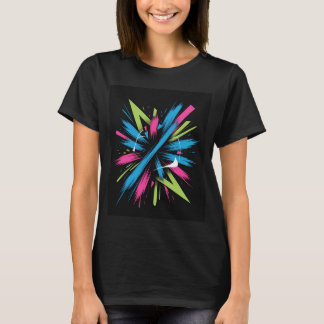 "Neon Splash Abstrakt Art T - Shirt - Bold Streetw