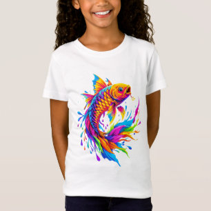 Neon Splash Koi Fish T-Shirt