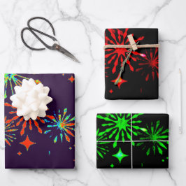 Neon Splash Wrapping Paper Geschenkpapier Set