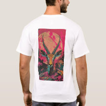 Neon Springbok Cyberpunk T - Shirt
