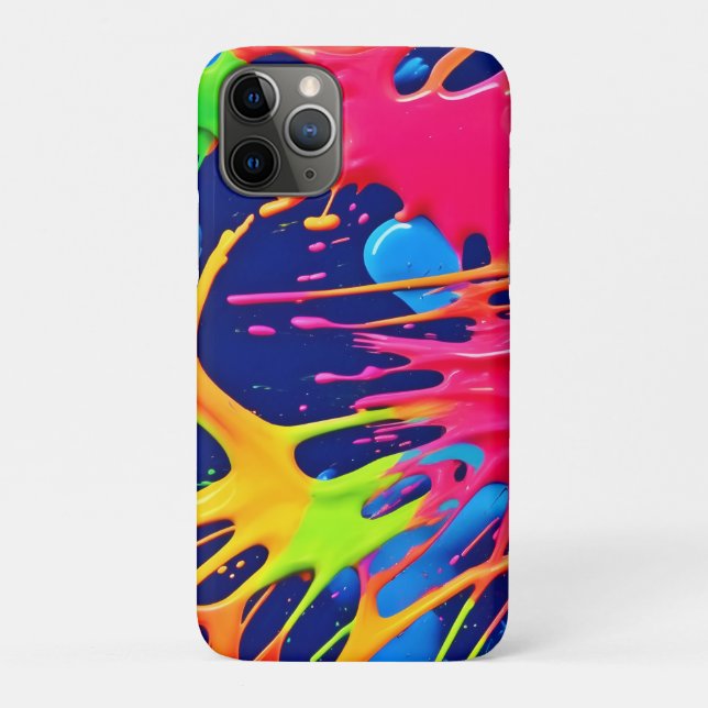 Neon Spritzer: Abstrakte und lebendige Kunst Case-Mate iPhone Hülle (Rückseite)