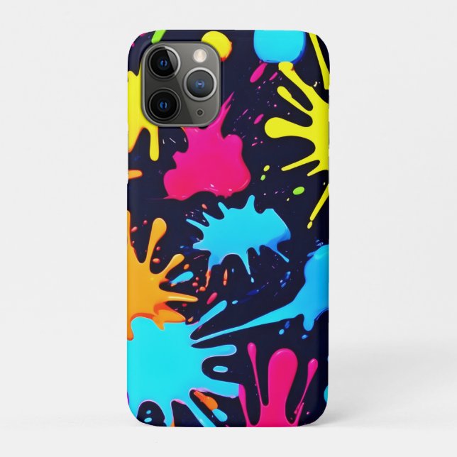Neon Spritzer Art: Lebendiger Abstrakter Expressio Case-Mate iPhone Hülle (Rückseite)
