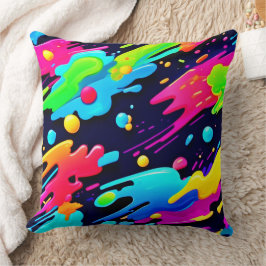 Neon Spritzer Flow Art Kissen