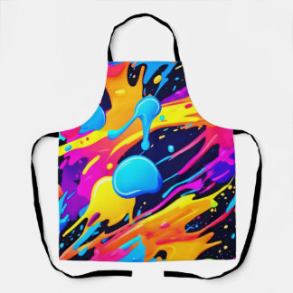 Neon Spritzer Paint Art Schürze