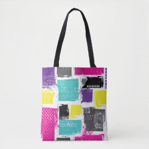 Neon Squares Retro Abstraktes Muster