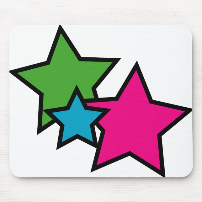 Neon Star Mouse Pad Mousepad (Vorne)