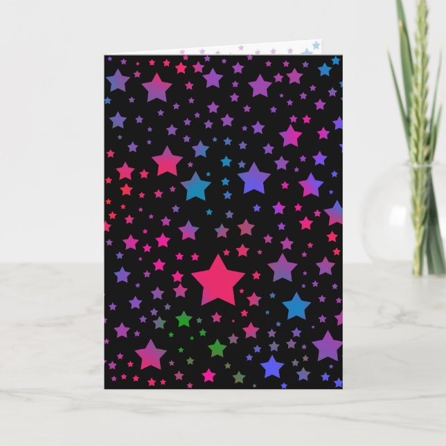 Neon Stars Karte (Vorderseite)
