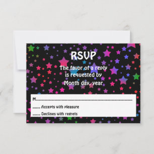 Neon Stars UAWG RSVP Karte