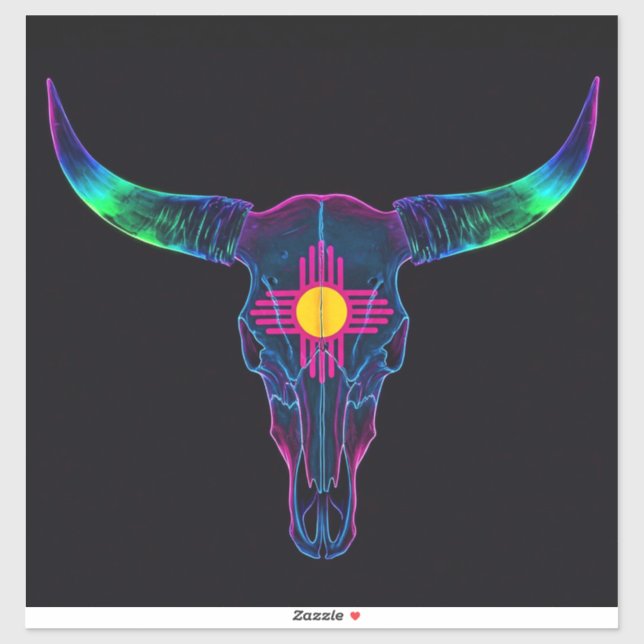 Neon Steer Aufkleber (Blatt)