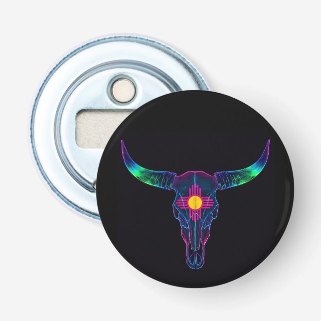 Neon-Steer  Flaschenöffner (Vorderseite)