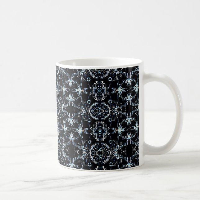 Neon Sternexplosion Kaleidoskop Kaffeetasse (Rechts)