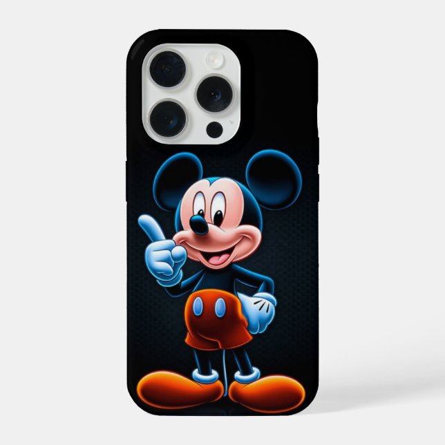 Neon-Stil Süße Maus iPhone Hülle (Rückseite)