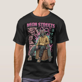 Neon-Straßen Samurai Skater - Japanisches Ästhetik T-Shirt