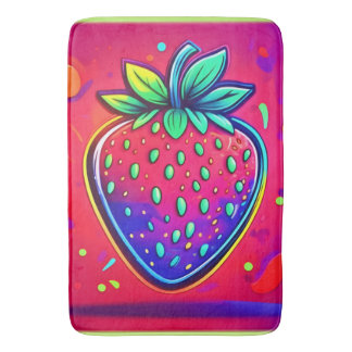 Neon Strawberry Pop Badematte