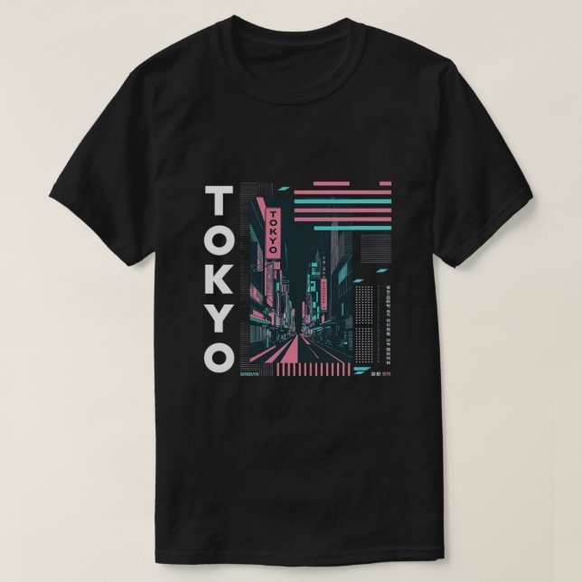 Neon Streets of Tokyo T-Shirt (Design vorne)