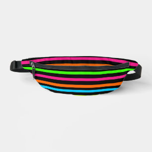Neon-Streifenmuster Bauchtasche