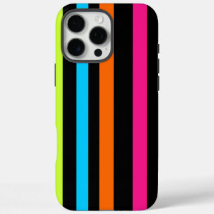 Neon-Streifenmuster iPhone 16 Pro Max Hülle