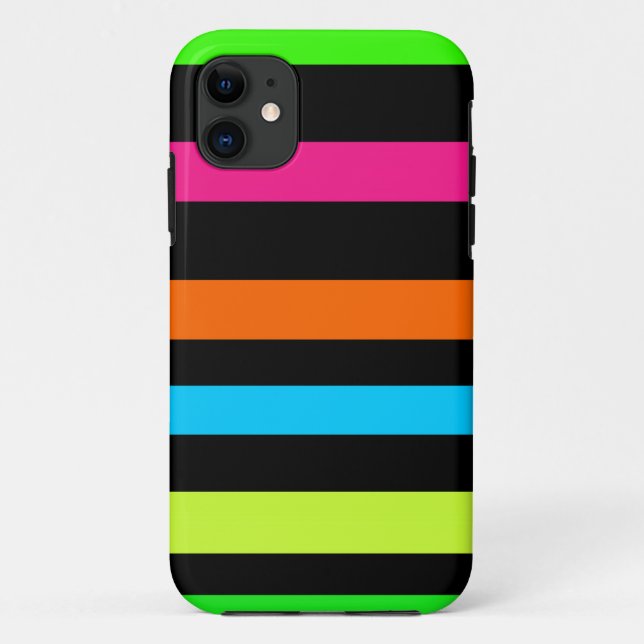 Neon-Streifenmuster Case-Mate iPhone Hülle (Rückseite)