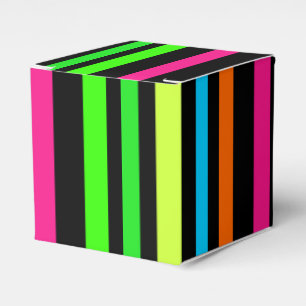 Neon-Streifenmuster Geschenkschachtel