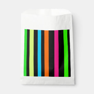 Neon-Streifenmuster Geschenktütchen
